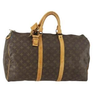 LOUIS VUITTON Monogram Keepall 50 Boston Bag M41426 LV Auth 157661